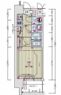 プレサンス大阪都島エレナード【6階】の間取り