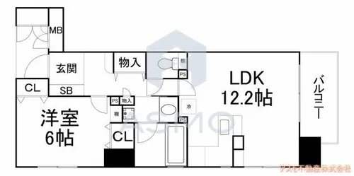 アーデン上本町【4階】の間取り