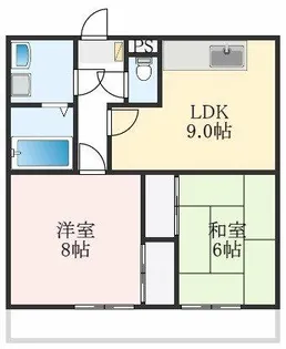 グリーンヒル草部【3階】の間取り