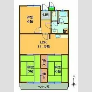 第2橋本マンション【3階】の間取り