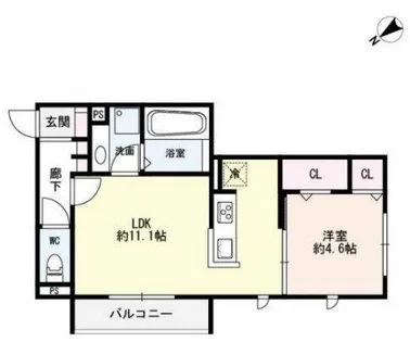 キャトルセゾン【205号室】の間取り