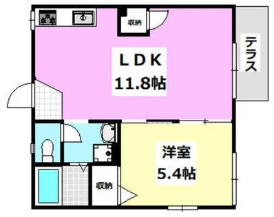 サンハイツ木田【A105号室】の間取り