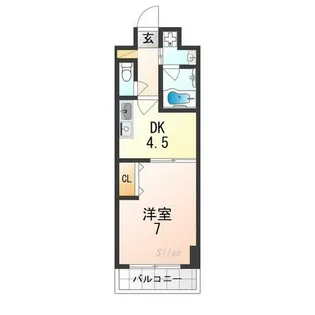 エス・キュート京都下鴨東【1階】の間取り