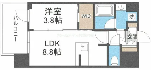 シーズンフラッツ中崎【11階】の間取り
