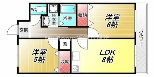 メゾンエスポアール【6階】の間取り