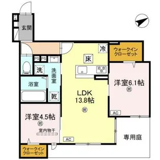 La Maison 林崎【1階】の間取り