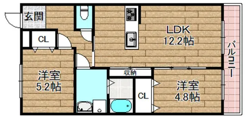 アーバンコート【102号室】の間取り