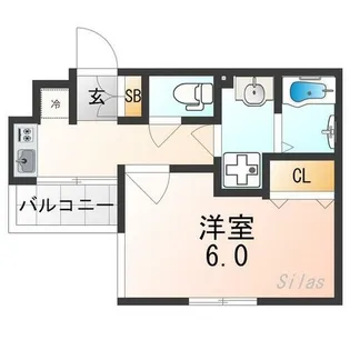 ヴィラ四条大宮【3階】の間取り