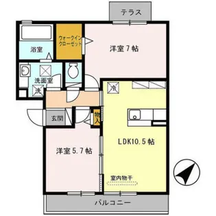 ヴィーブル伏尾【1階】の間取り