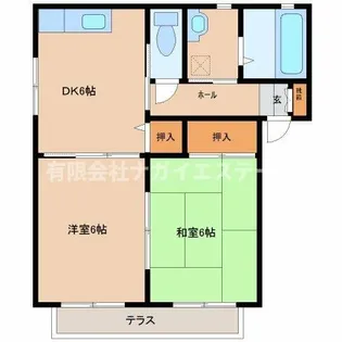 加東市喜田(アン・ベルⅡ)【101号室】の間取り