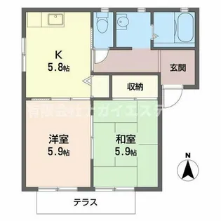 加東市喜田(アン・ベルⅡ)【1階】の間取り