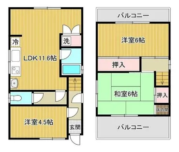大阪府堺市東区丈六【一戸建】の間取り