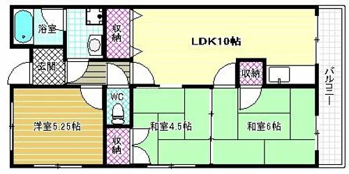 ベルベ田中【1階】の間取り