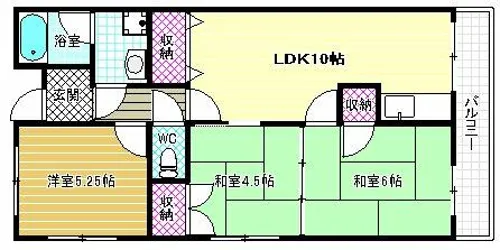 ベルベ田中【1階】の間取り