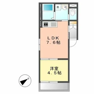 アズベル南川町【302号室】の間取り