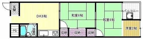 サニープレイスヒル【5階】の間取り