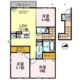 アルカンシェル【2階】の間取り