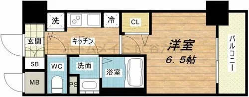 アクアプレイス天満クラシック【3階】の間取り