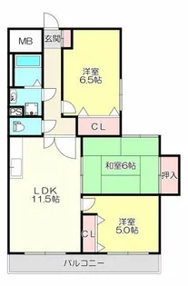 コルティーレ緑ヶ丘【4階】の間取り