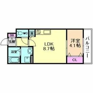 アート東大阪B【1階】の間取り