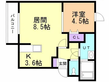 シャルム中島・1番館【203号室】の間取り