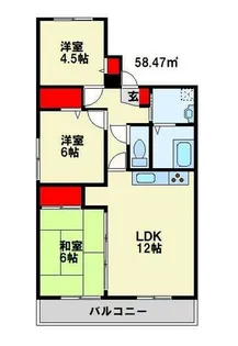 サンヒルズ八千代【3階】の間取り