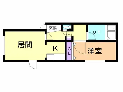ベルシーヌ鷲別【103号室】の間取り