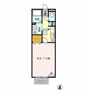 シャルマン B【101号室】の間取り