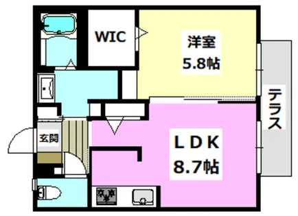 パークハイツさつき【1階】の間取り