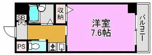 ウイングコート東大阪【3階】の間取り
