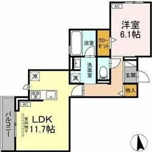 オリヴォ フラガンテ【3階】の間取り