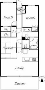 ウェリス桜山【3号室】の間取り