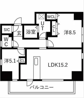 ザ・レジデンスパーク栄【15階】の間取り
