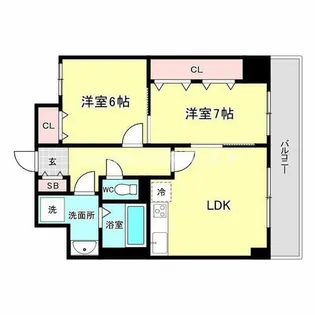 グランデュール林寺【701号室】の間取り