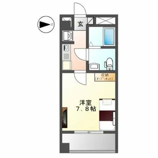 リバパレス鶴舞【4階】の間取り