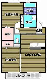 アンジュール【1階】の間取り