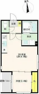 BLY鶴里【2階】の間取り