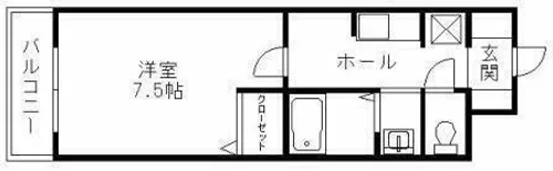 エクセレント比恵【7階】の間取り