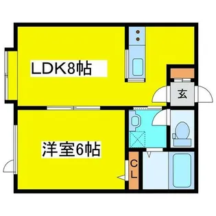 コリンズ42【205号室】の間取り