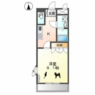 プレミス エムワン【3階】の間取り