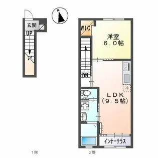 ブリスヒルズ坊金【2階】の間取り