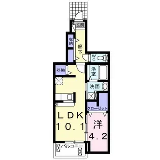 ジュリアスガーデン鳳【1階】の間取り