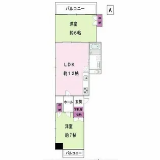 ベルシェ橘【3階】の間取り