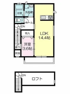 メゾン・ジヴェルニー【202号室】の間取り