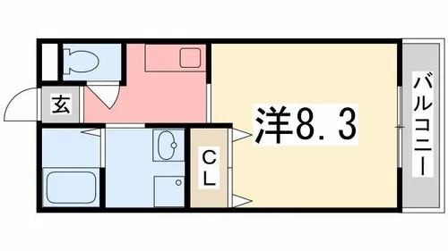 グランドール北八代【203号室】の間取り