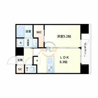 リッツ新大阪【8階】の間取り