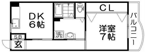 香里ニューハイツNO3【5階】の間取り