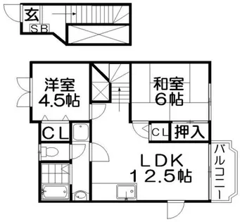ハイツシャルマン【2階】の間取り