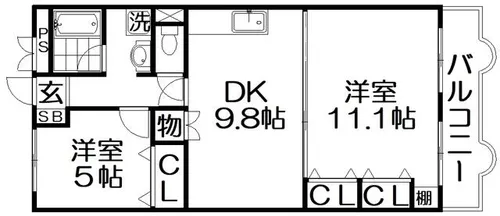 ルミエール【3階】の間取り