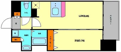 スワンズシティ大阪城ノース【2階】の間取り